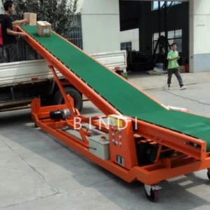 portable truck loading and unloading pvc belt conveyor