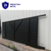 Powder coated black garden privacy DIY aluminum fences and entrance driveway gates