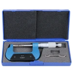 Precision Enamel Frame Blade Outside Micrometer with Graduation 0.0001 inches in fitted case