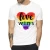 Import Pride Lgbt Gay Love Lesbian Rainbow Design Print Unisex Casual T-shirts for Man and Women from China