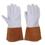 PRISAFETY Premium Grain Goatskin Fireplace Stove BBQ Flame Resistant Heat Resistant MIG Welder TIG Safety Welding Hand Glove