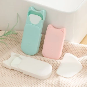 Private Label Product Line Portable Hand Soap Paper Travel Disposable Soap Sheet Paper Hand Washing Organic Paper Soap