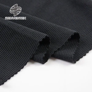 Profesional factory supply soft stretch 40S modal knitted 2x2 rib fabric for dress clothing