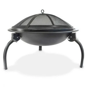 Professional Factory Metal Fire Bowl Charcoal Wood Burning Fire Pit with Foldable Legs