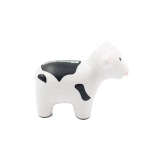 Promotional gifts cute custom toy PU material stress relievers/bull shape cow stress ball