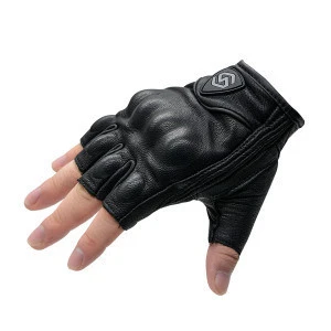 Protective Moto Guantes Mujer Protection Black Half Finger Man Motorcycle Gloves