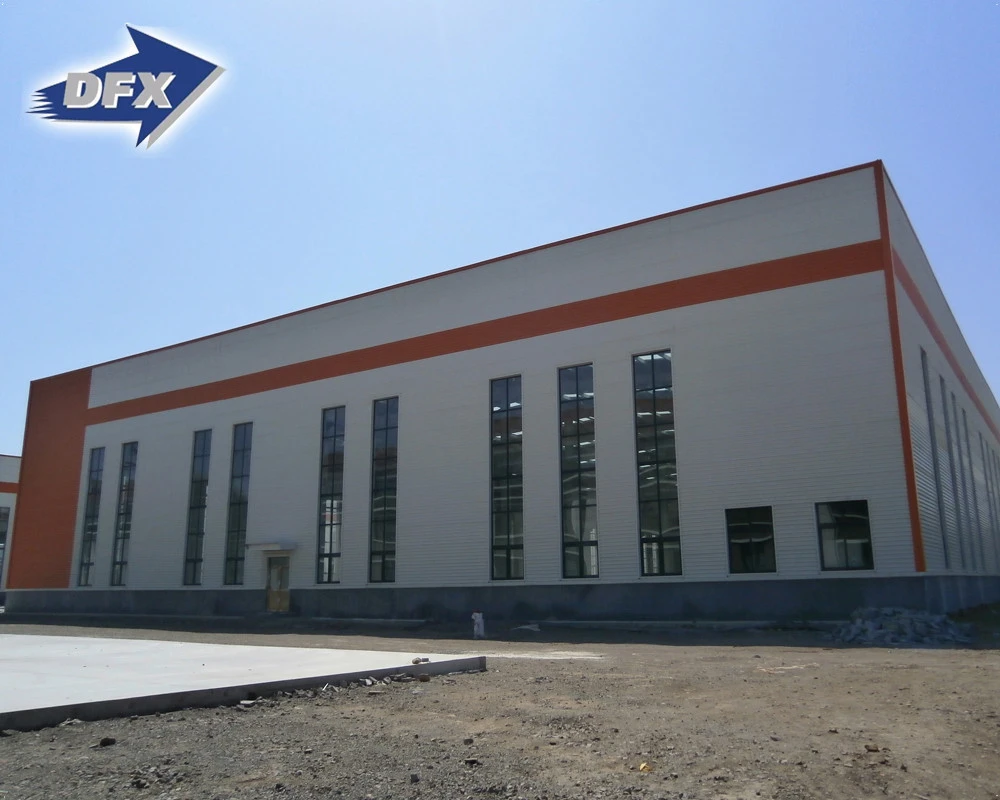 Qingdao modular cheap large steel frame plant workshop shop building in metallic structure