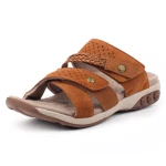 RACHEL ADJUSTABLE LEATHER STRAPS COGNAC SANDAL