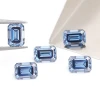 Rare Blue Diamond Stock Round Cushion Heart Radiant Loose Moissanite in Blue-Grey 1-10mm Price Per Carat