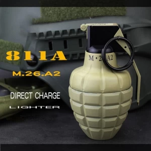 Rechargeable Lighter Dual Arc Military Model M26A2 Grenade Creative Usb Electric Lighter