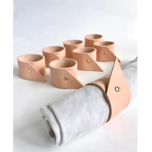 Recycled Leather Napkin Rings Wedding Napkins Holder for Table Decoration