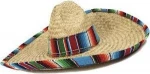 RED COLOR LARGE MEXICAN SOMBRERO STRAW HAT WITH TASSELS mexico headwear new