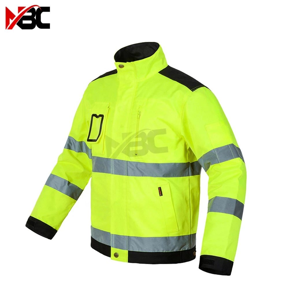 Reflective Safety hi vis High Visibility Workwear class top quality 100% Polyester jacket