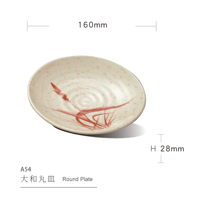 Restaurant Used Round plate plastic dinnerware set melamine tableware sets melamine tableware plates