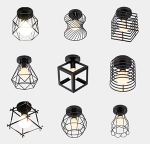 Retro Vintage Industrial light cage pendant Light lamp shade