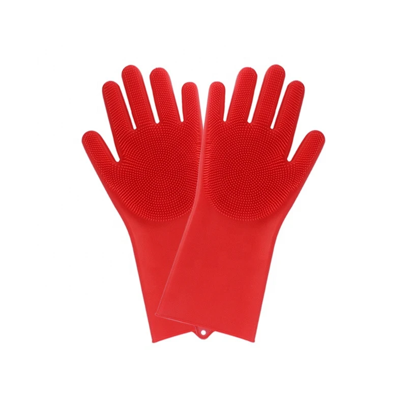 Reusable Household Long Sleeve Heat Resistant Silicone Cleaning Gloves