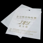 reusable print die cut handle carry plastic packaging shopping bag with logo