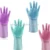 Import Reusable Silicone Gloves with Wash Scrubber (13.6" Large), Heat Resistant for Cleaning Household Dish Washing glove from China