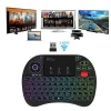 Rii X8 2.4GHz Mini Wireless Keyboard with Touchpad Mouse Combo with Scroll wheel, 8 RGB Backlit, Rechargeable Li-ion Battery