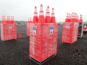 Buy Roadway Safety Reflective Pvc Pyramid Traffic Cone from Wenling ...