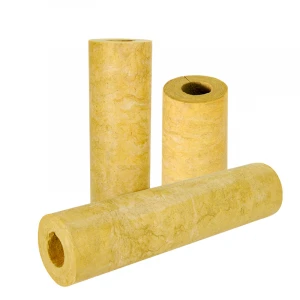 Rock Wool Pipe and Tube Roc kwool Fireproof Steam Pipe thermal Insulation Material