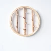 Round Robe Wall Mounting Wooden Coat Rack Decoration Cloth Clothes Hanger Hook