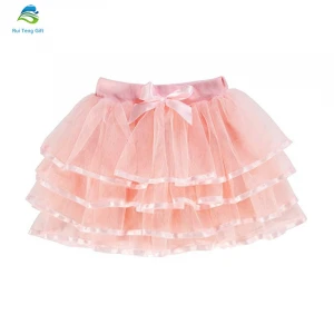 RTTD-005 Top Selling Products For Kids Baby Girl&#x27;s Solid Color 4-Layer Tulle Princess Ballet Little Girls Skirts 1-5T