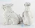 Import RZKC04 Vintage Chinese squat ceramic kylin in pure white color from China