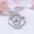 Import S925 silver new hollow pattern diamond 6X8 egg-shaped zircon set ring European and American fashion engagement ring jewelry from China