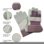 Safety Gloves High quality cow split hand protective leather working Gloves General Purpose