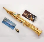 Saxophone professional Straight Chinese good quality Wind Instrument Soprano Saxophone hotsale