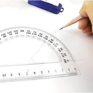 School stationery students plastic geometry math protractor ruler