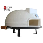SEB 21 inch white portable big clay outdoor kitchen high temperature wood fired pizza oven