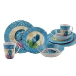 Sebest Factory High Quality Custom Summer Beach Style Eating Bowl Set Dinner Picnic Cookware Sets