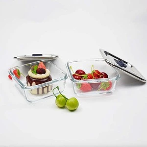 Sell like hot cakes Fruit kitchen tools cuisine kitchen accessories Stainless steel glass lunch box set of 4