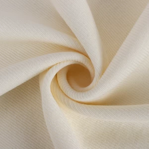 Serpentine Fabric 320GSM 63%Cotton Polyester/Spandex 2*2 Rib Fabric for Garment