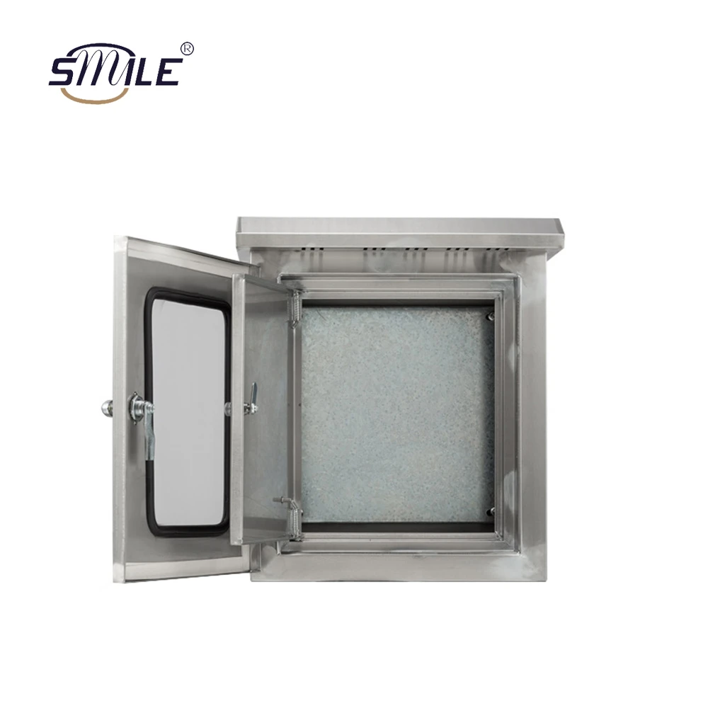 Sheet Metal Fabrication Stainless Steel Box 304 316 316l Enclosure Transparent Window Middle Door Electric Metal Cabinet