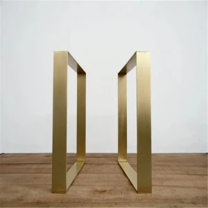 Shiny Gold Table Legs Square Metal Iron Coffee Table Legs Metal Steel Dining Table Base Bench with Furniture Feet Stand