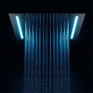 Shower accessories stainless steel single function embedded LED shower head