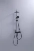 Shower System with Sprayer Bathroom Pressure Rainfall Shower Head Black Shower Faucet Sets Contemporary Hot Cold Water Mixer