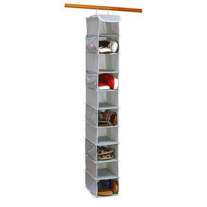 Simple Houseware Adjustable 10 Shelves Hanging Door Shoes Hanger Closet Organizer Hanging Holder For Closet W/ 10 Pockets