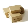 Size #33 Brown Kraft Cotton Filled Packaging Box Rigid Recycled Cardboard Jewelry Box with Custom Shape Paperboard Material