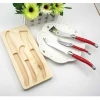 (SK310)Novelty best wooden holder 3pcs cheese knife set