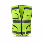 Sleeveless Jacket Custom Company LOGO PRINT Vest Workwear Safety Gilet Reflective Security Safety Reflector Vest