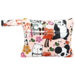 Small size washable cloth wet bags waterproof cloth bag for sanitary pads mini reusable diaper bag