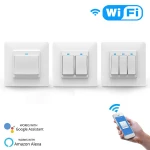 Smart Life APP Remote Control Mechanical DIY Switch 146 x 86 x 35 mm Size and 10A Max.Current 6Gang Button Switch