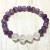 Import SN1762 Amethyst &amp; Rose Quartz Healing Bracelet Star Cut Beads Mala Bracelet Spiritual Jewelry Anxiety Relief Bracelet from China