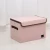 Solid color cotton and linen storage box portable storage box living room toys clothing container non-woven fabric storage box