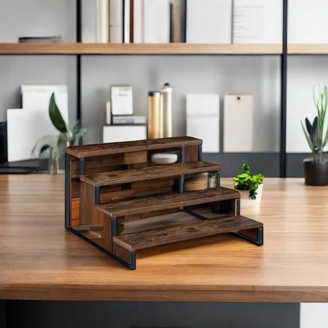 Countertop Riser Shelf Buy Sopewod 4-tier Wooden Display Riser Stand Counter Shelf For Perfume ...