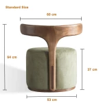 Special modern design ash wood walnut wood color fabric comfortable  living room leisure chair